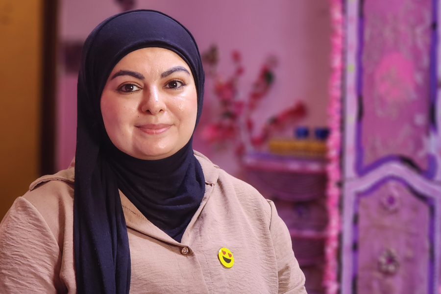Caption: Today, at the age of 40, Samaher is one of the 49,000 refugees with disabilities living in Jordan