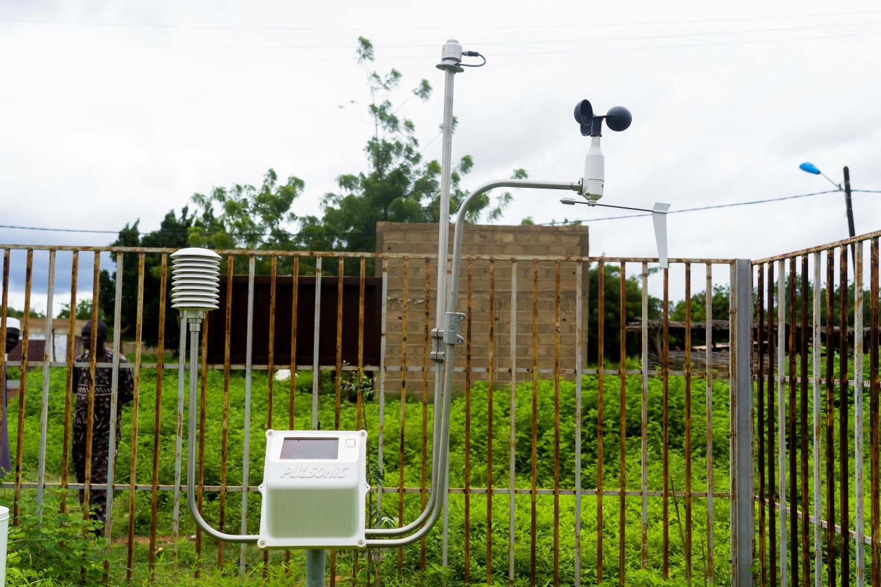 An early warning system that warns about extreme weather events in Mali.