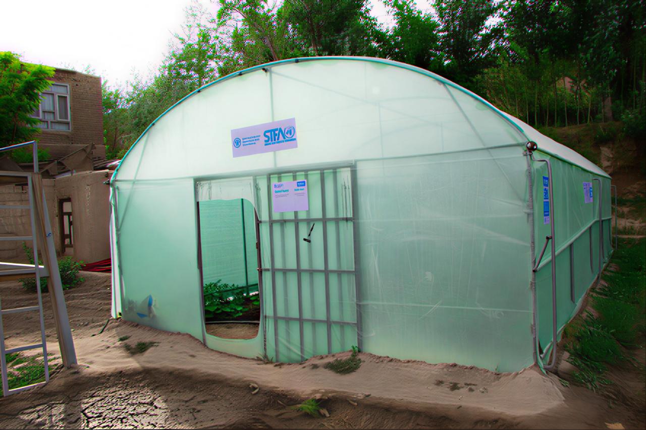 A micro greenhouse in Afghanistan.