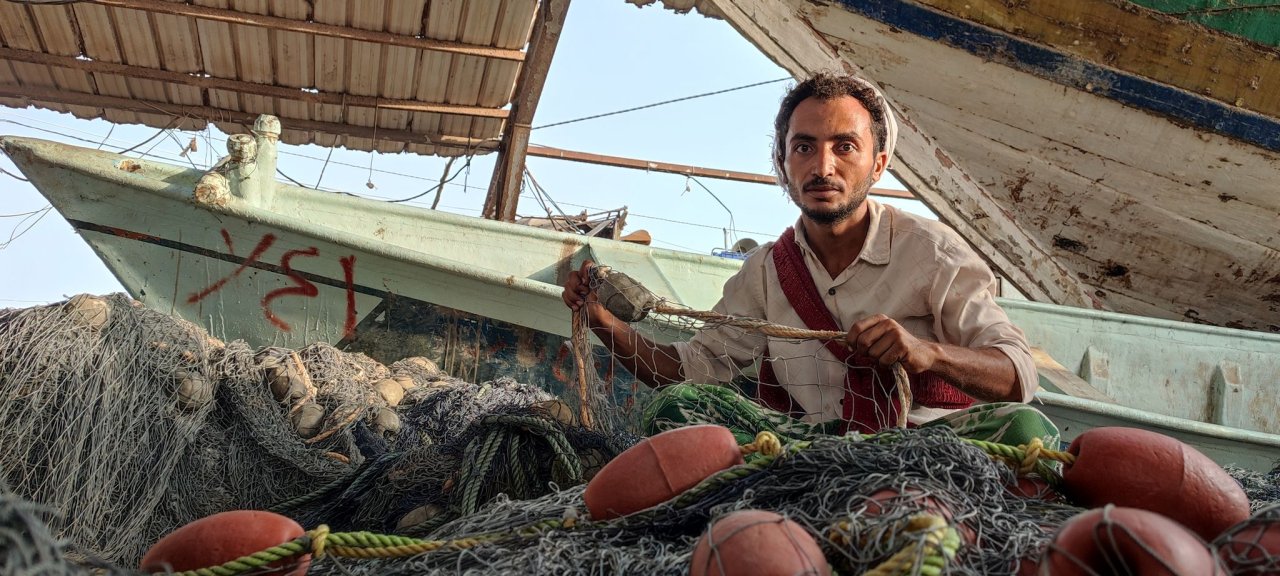 نجيب سالم، صياد أسماك من محافظة الحديدة, 2022.