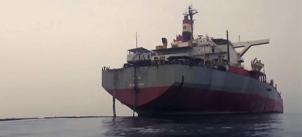 A tanker on the ocean 