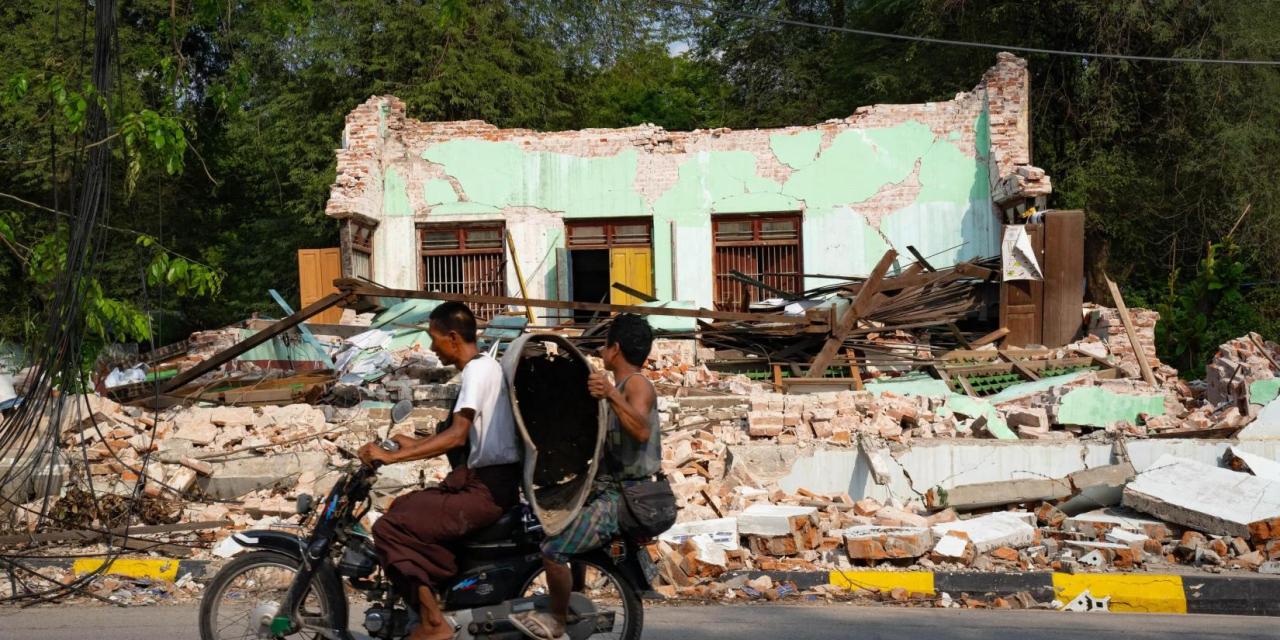 Structural damage in Amarapura from the devastating earthquakes