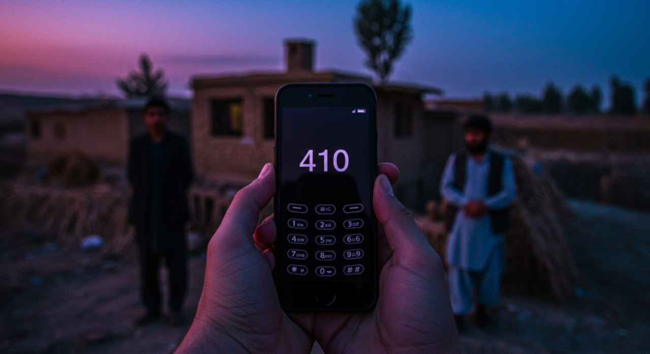 هاتف محمول تظهر عليه الرقم 411 على الشاشة.