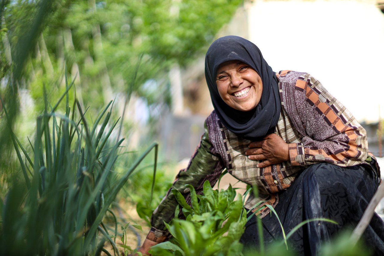 A woman farmer in Syria.