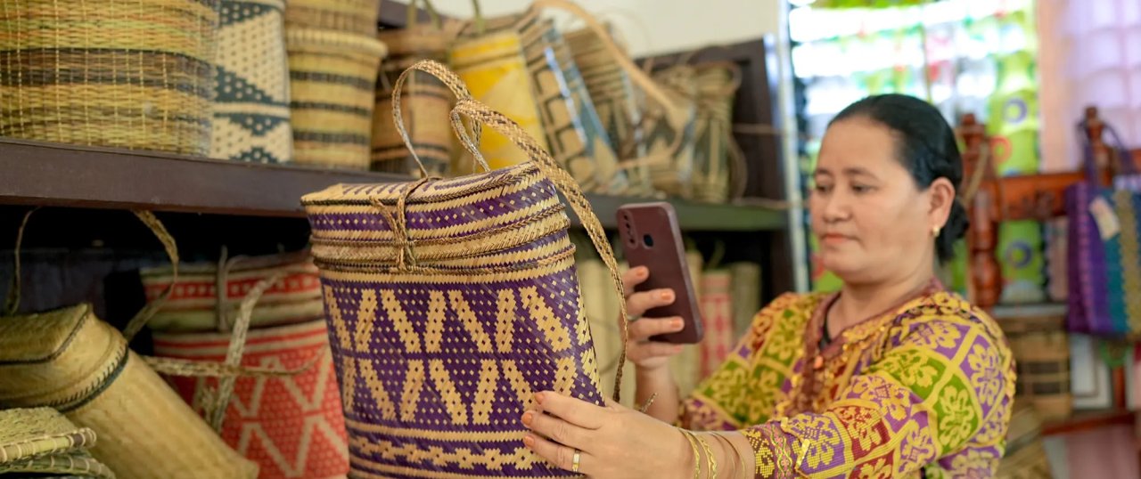 A woman entrepreneur in the Philippines.