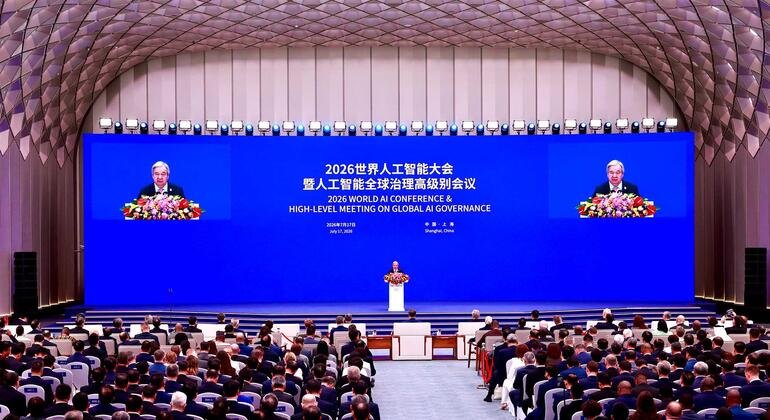 Выступление на Всемирной конференции по искусственному интеллекту 2026 года в Шанхае, Китай.