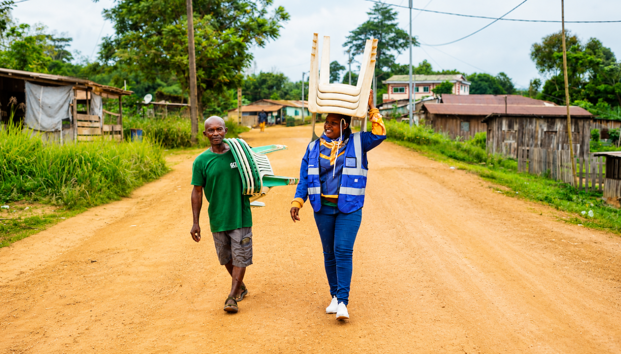 Une Volontaire des Nations Unies au Gabon.