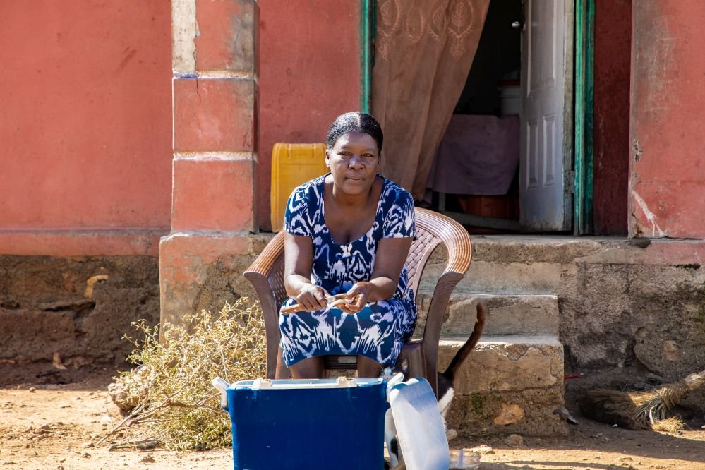 Une femme en Haïti.