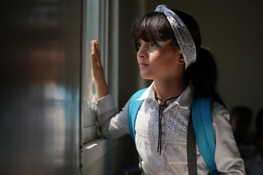 A girl in Iraq.