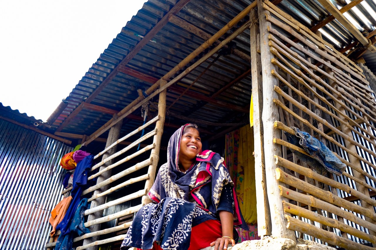 A woman in Bangladesh.
