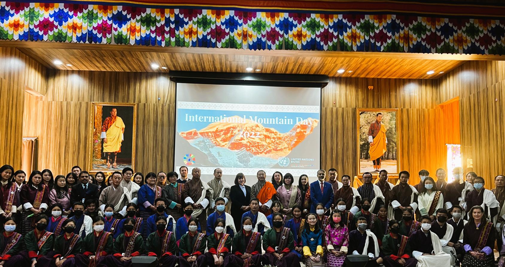 The Resident Coordinator of Bhutan, Karla Robin Hershey joined students from Paro and Thimphu to observe International Mountain Day at the Convention Centre, Royal University of Bhutan.&nbsp;