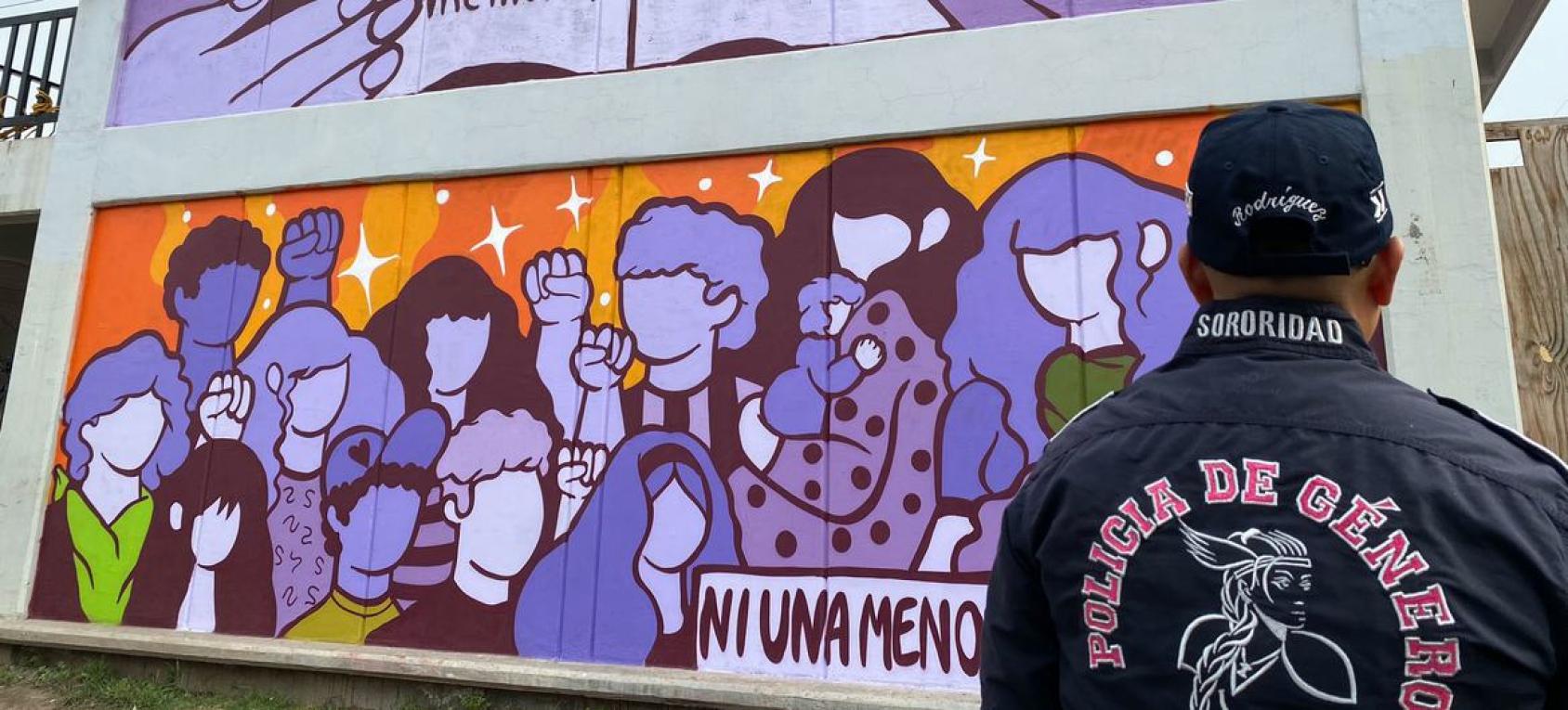 El mural “Sembrando memoria, cosechando justicia”