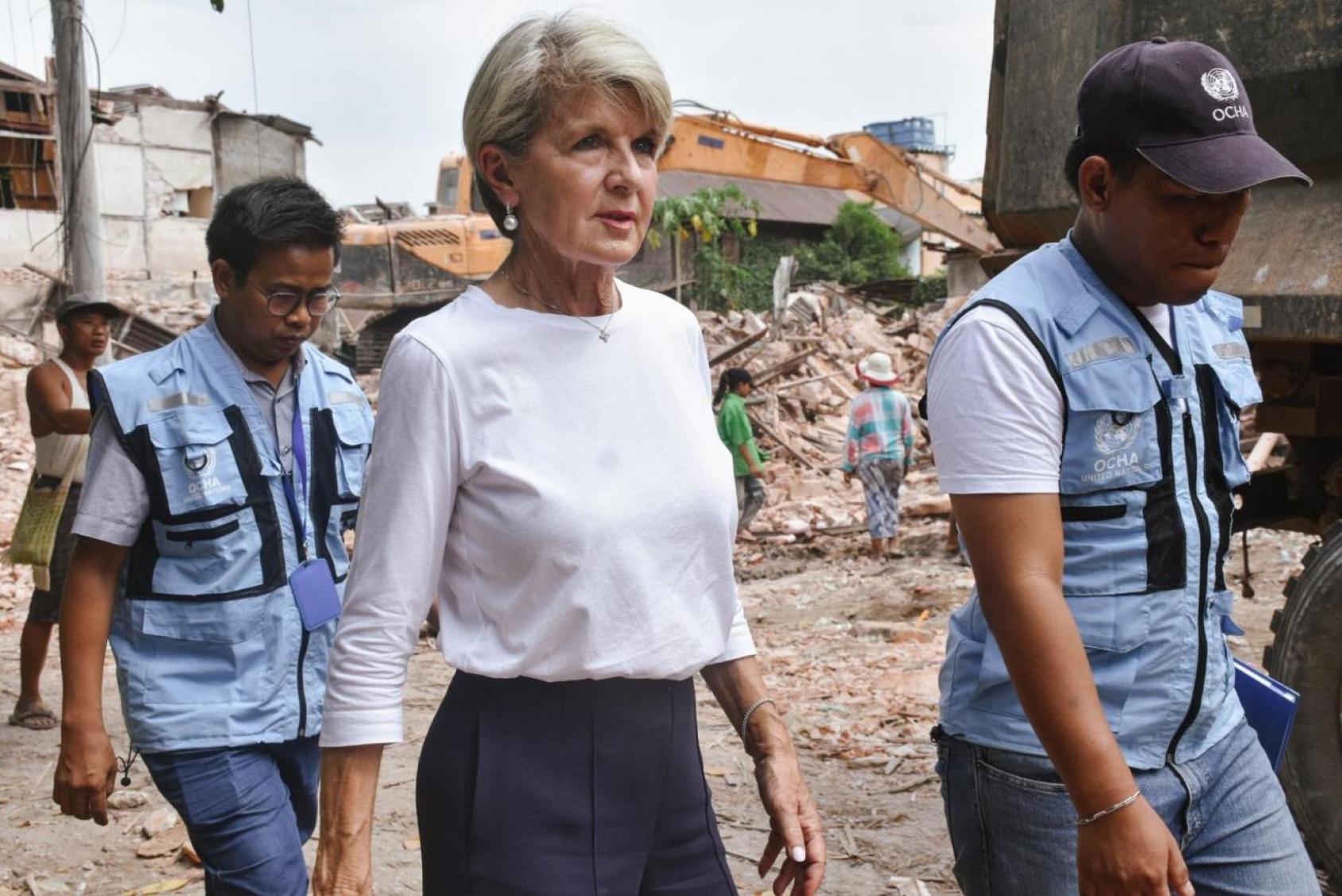 ulie Bishop, UN Secretary-General’s Special Envoy on Myanmar, meets with affected communities 