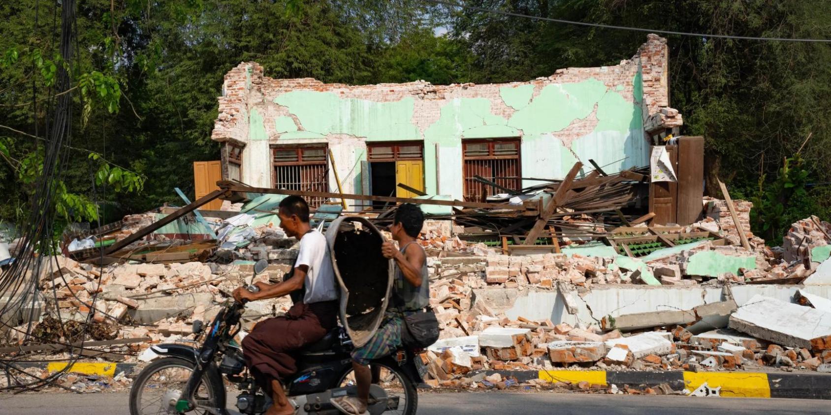 Structural damage in Amarapura from the devastating earthquakes