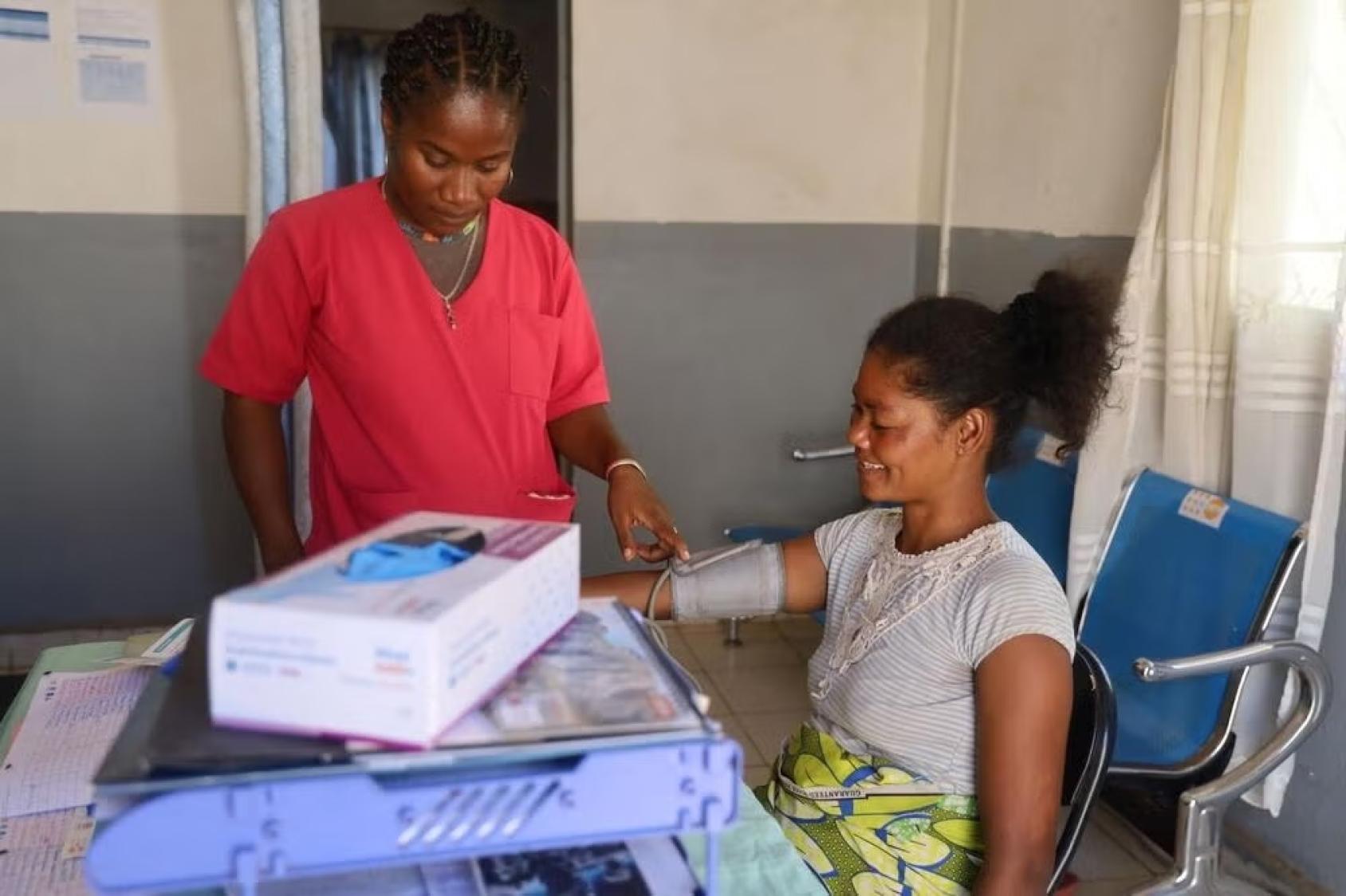 Woman being examined by a doctor