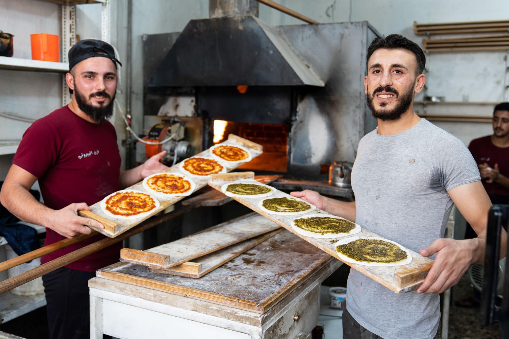 Panadería típica en Siria