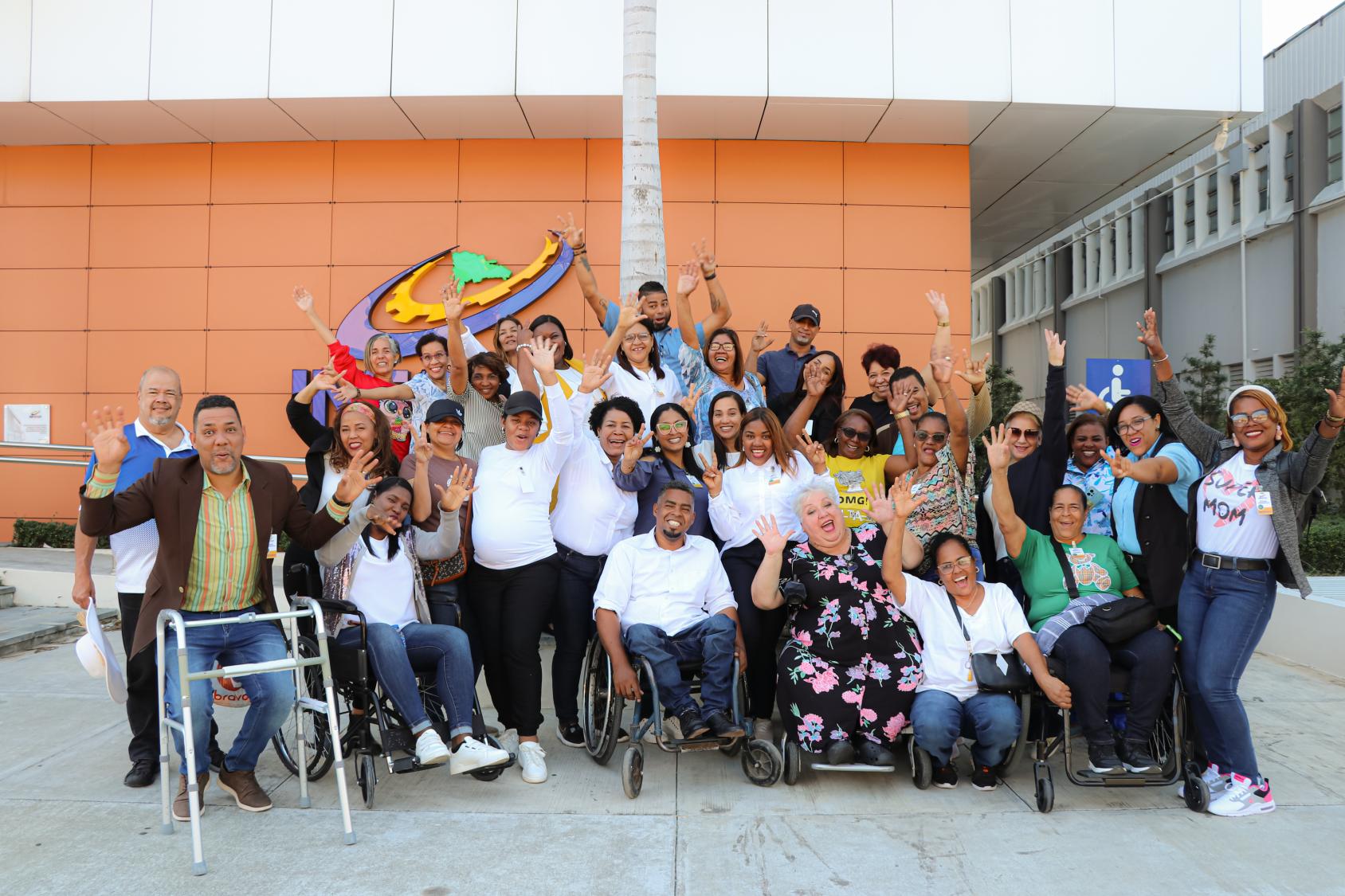 A group of local and national leaders at a conference in the Dominican Republic.