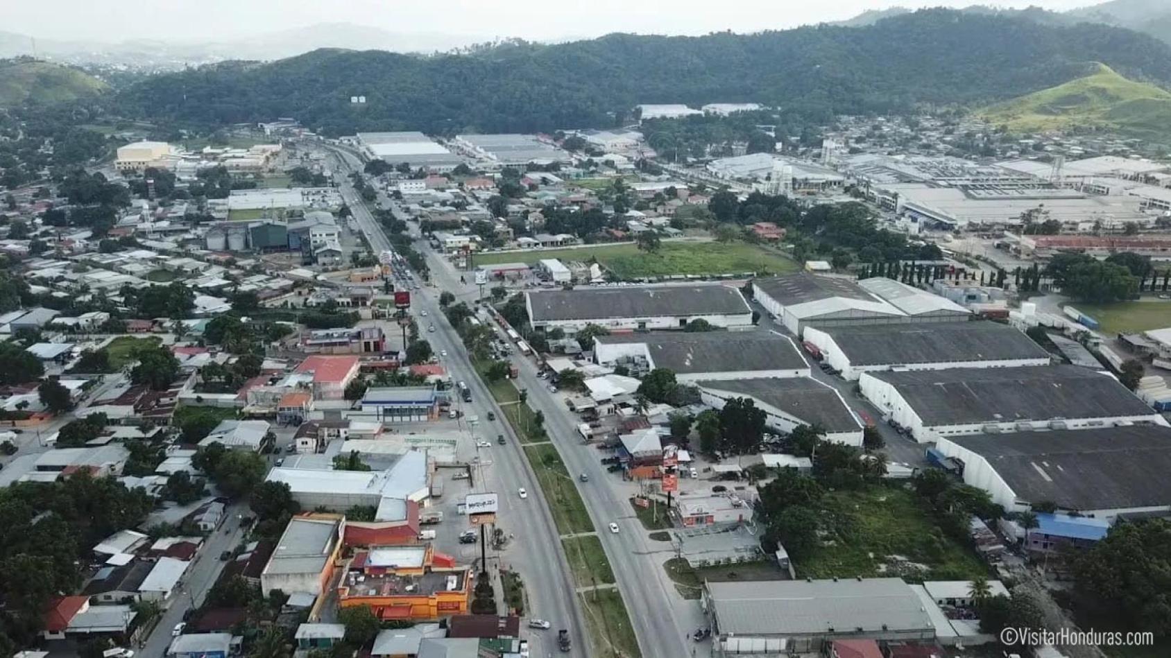 Se muestra la ciudad de Choloma