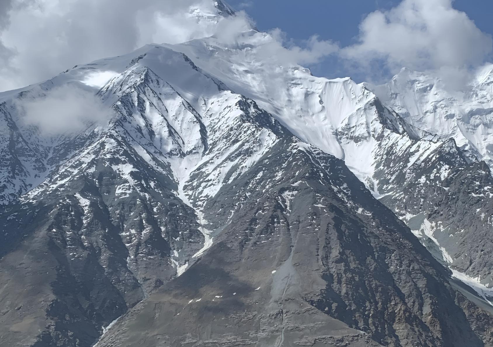 A glacier in Tajikistan.