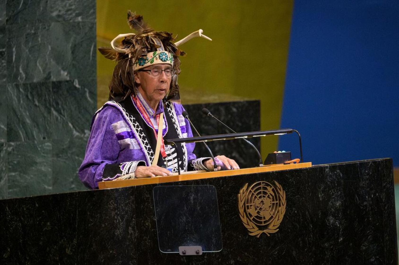 位土著人士在联合国发言