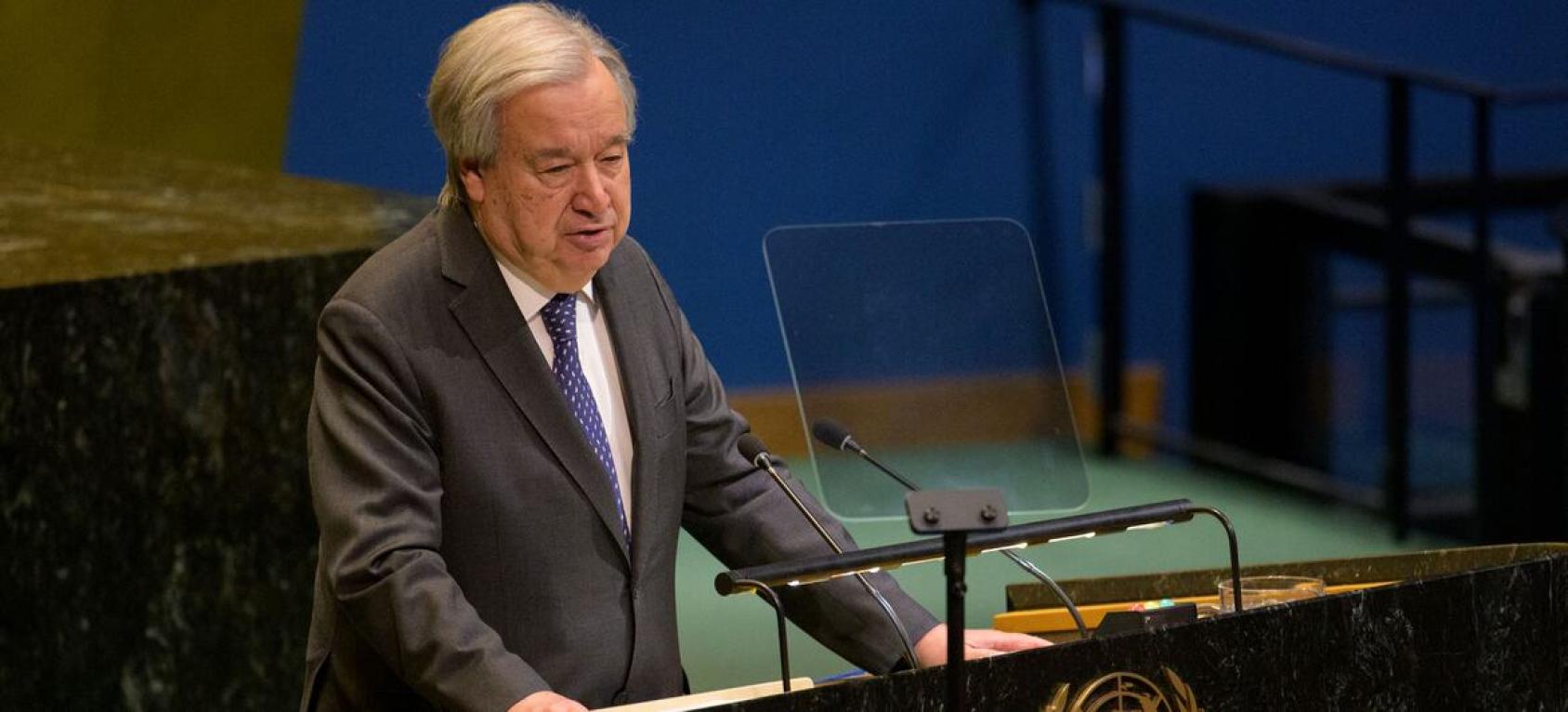 Le Secrétaire général António Guterres.