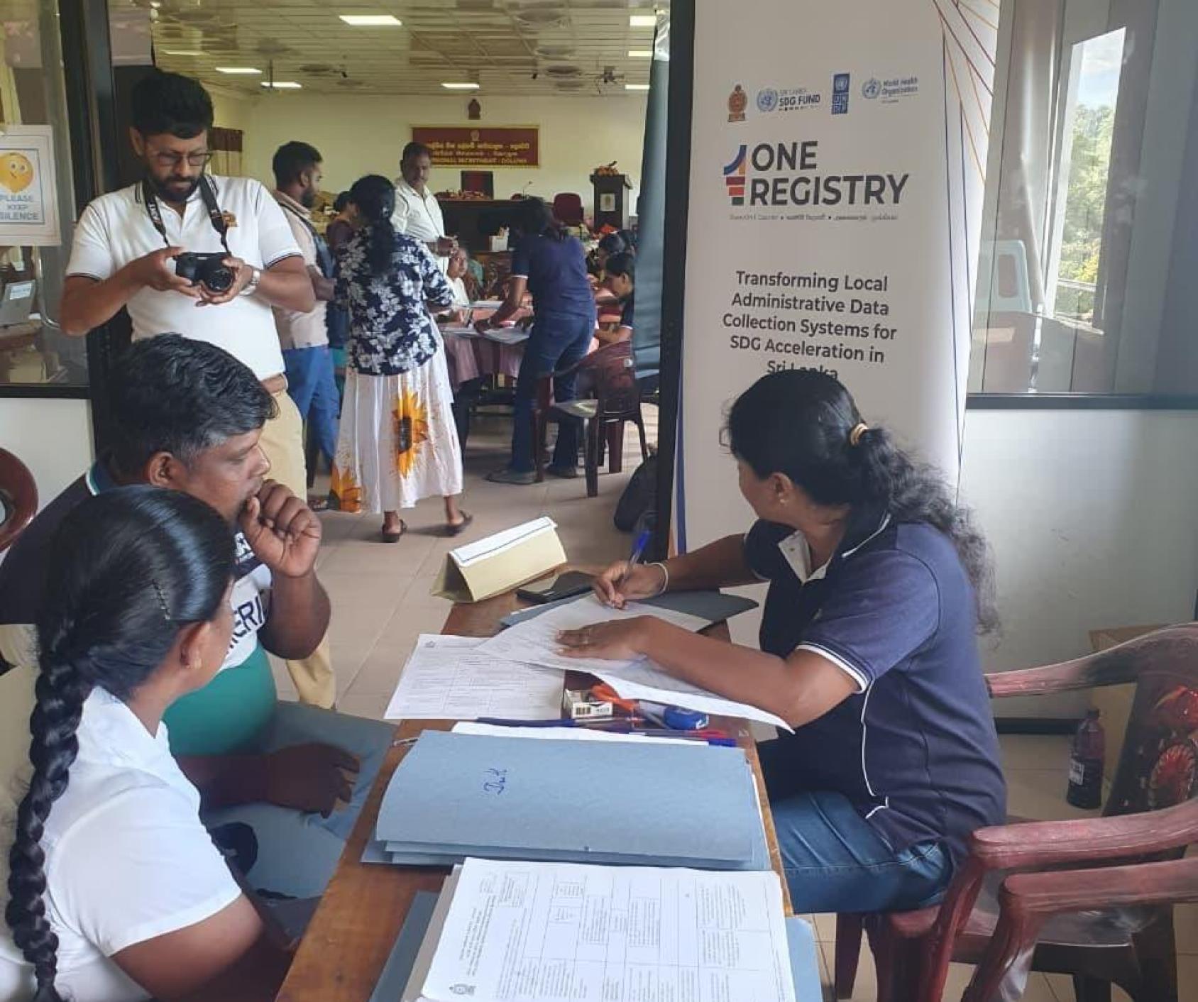 A digital civil registration clinic in Sri Lanka. 