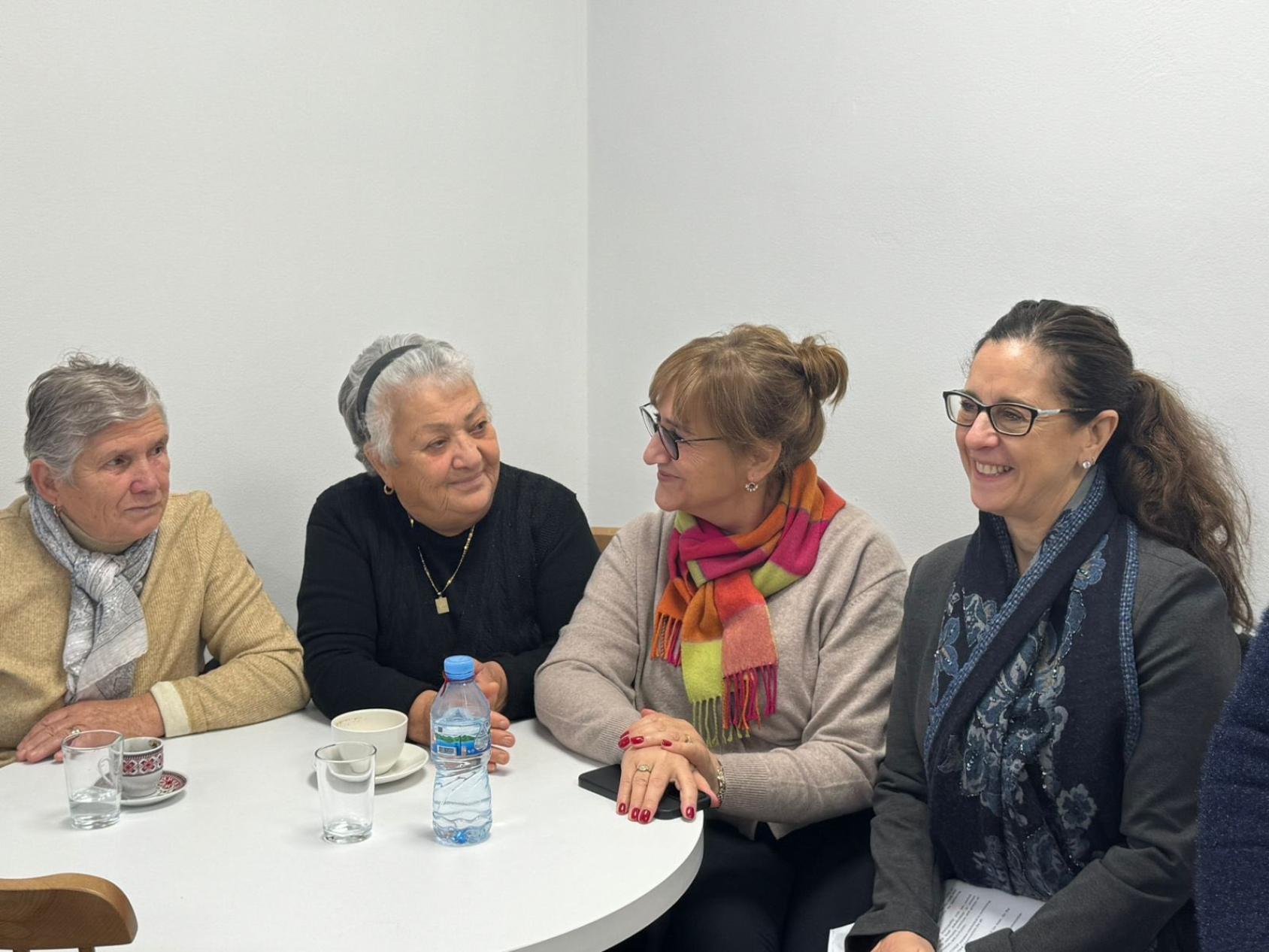 Elderly women at a community centre in Albania.