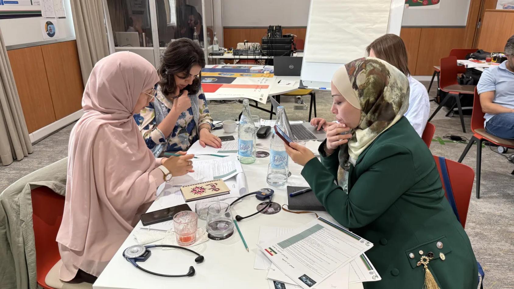 Participants at a social protection workshop in Tunis.