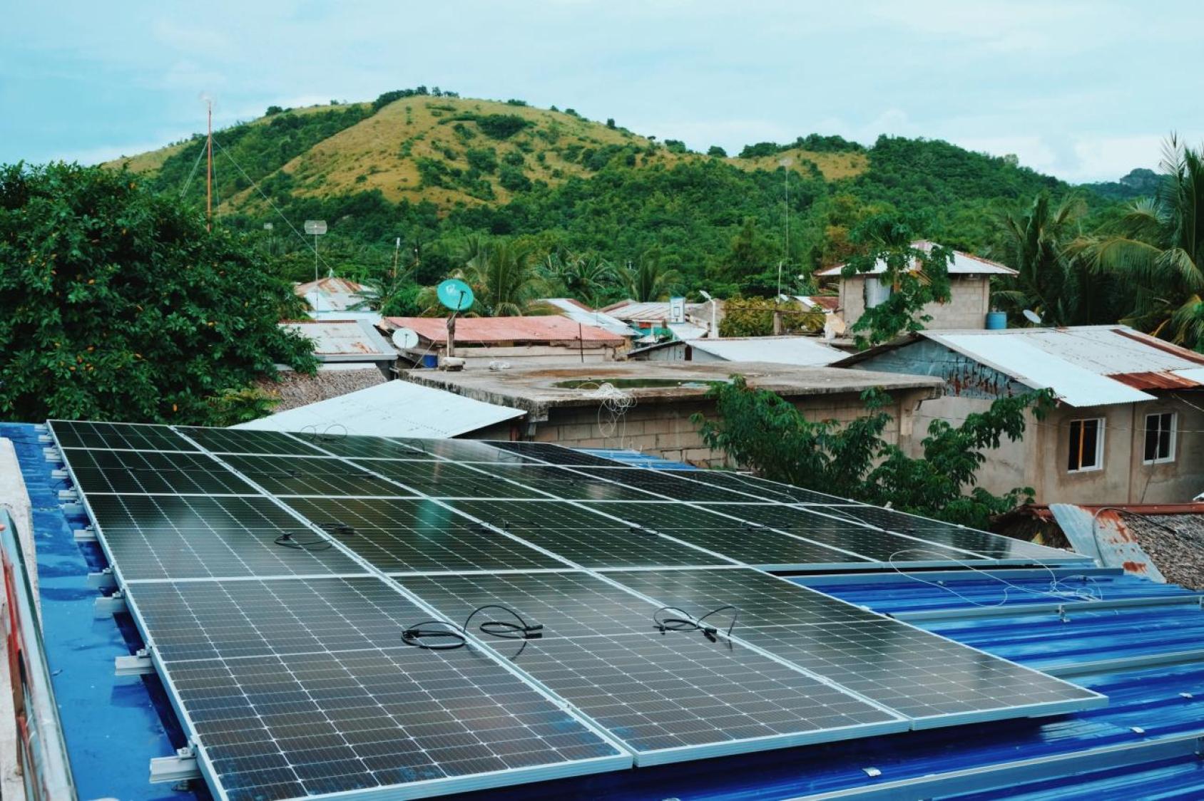Solar panels in the Philippines.