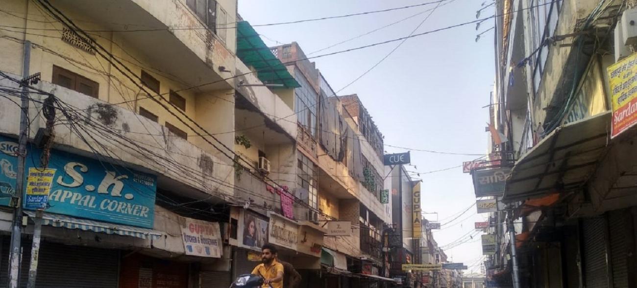 Shopkeepers have shuttered their stores in old Delhi, India following the government's announcement of a nationwide lockdown for 21 days to stem the spread of COVID-19.