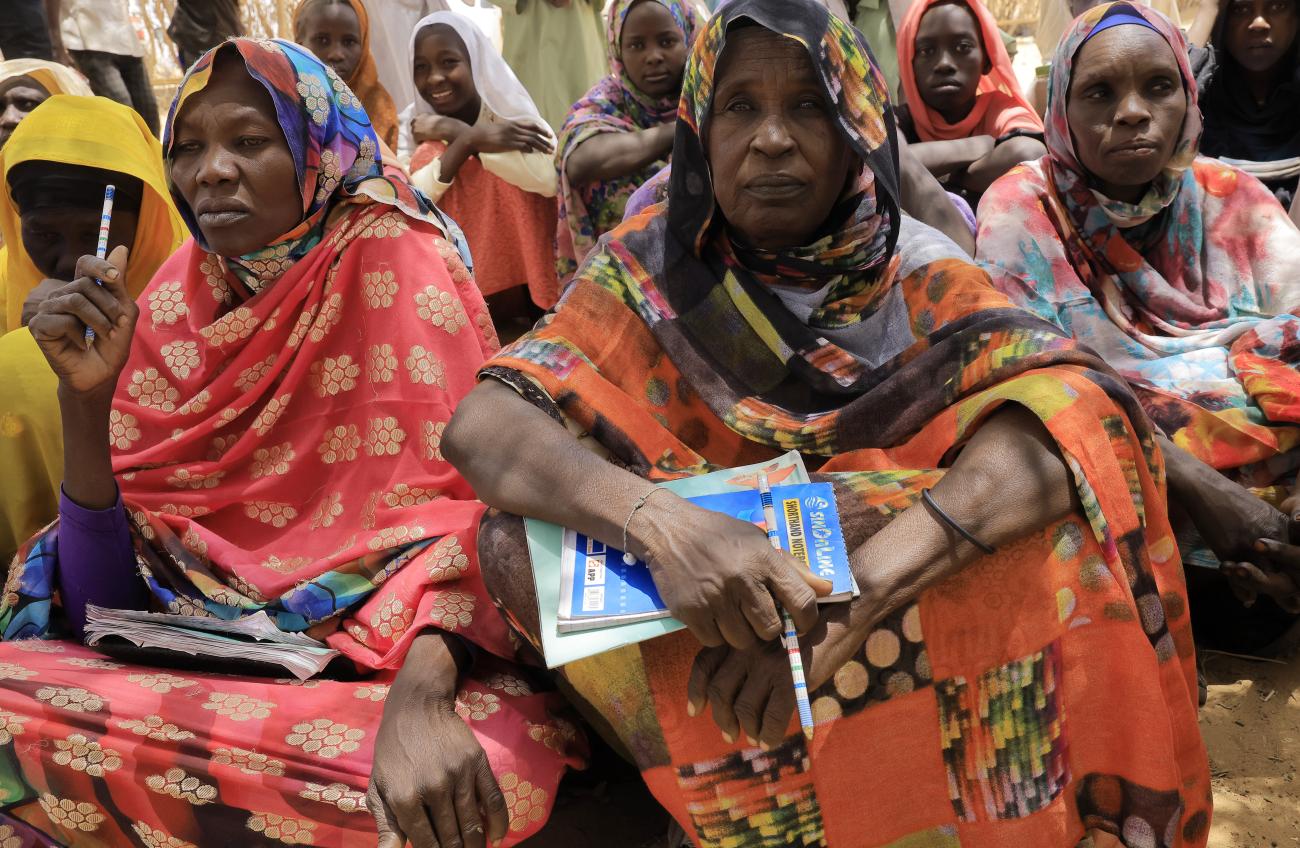 Women sitting down to attend literary course in East Darfur 