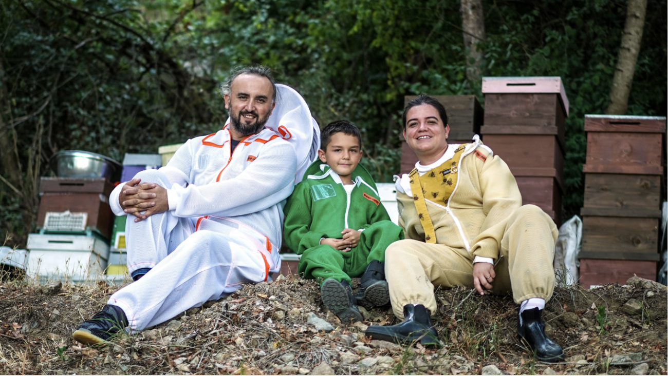 Familia de apicultores