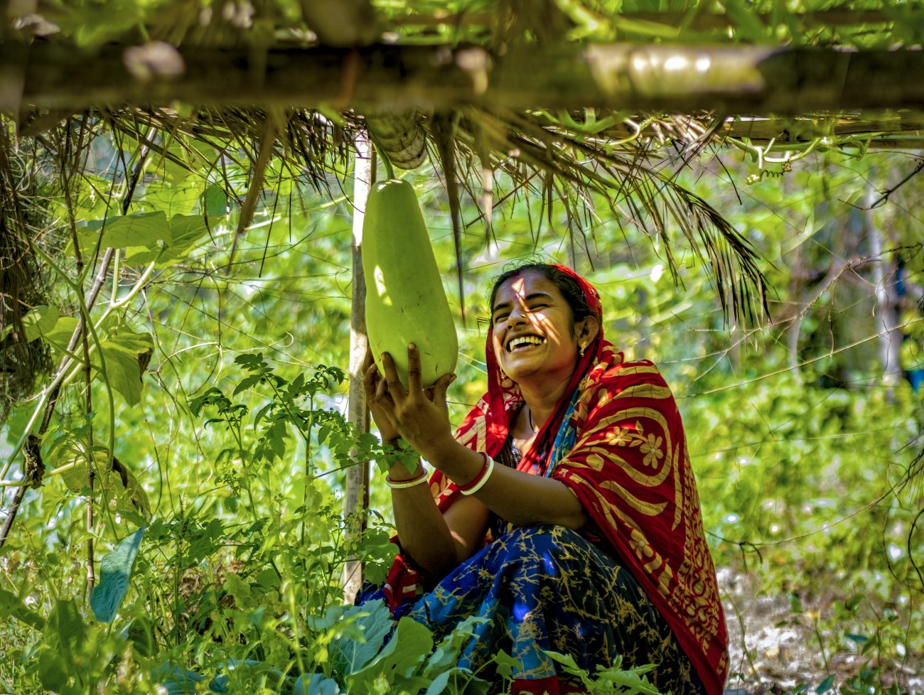 A woman farmer in Bangladesh.