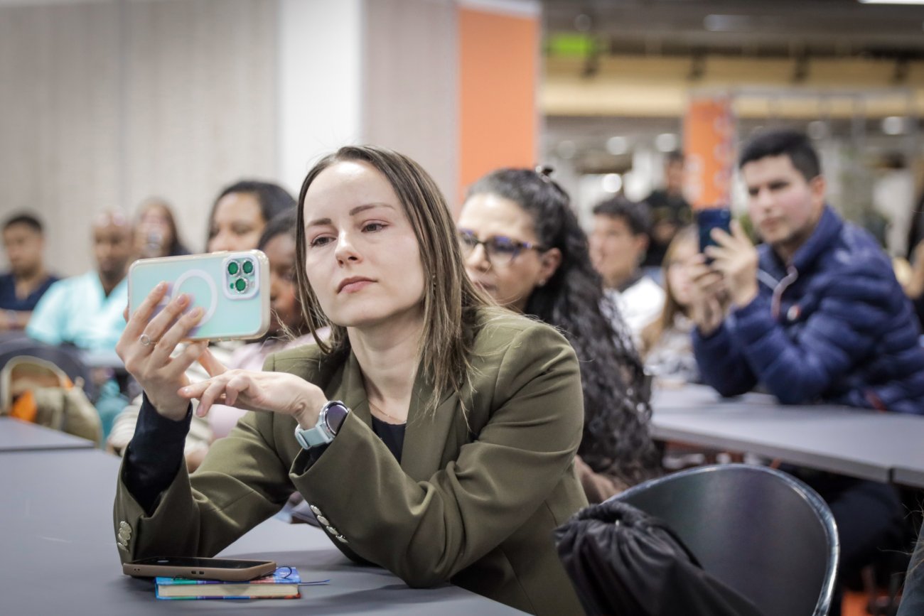 Youth in Colombia attend a conference.