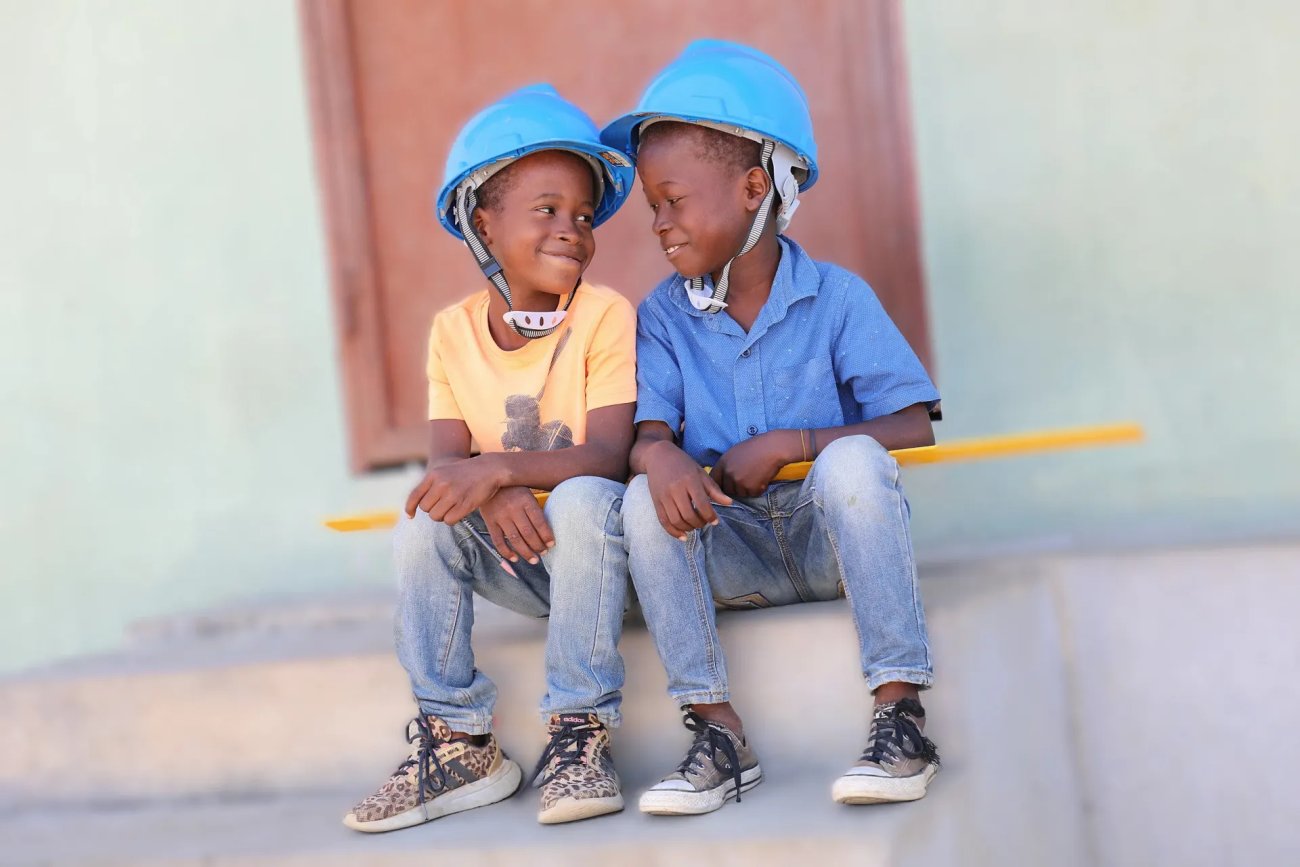 Deux enfants en Haïti.