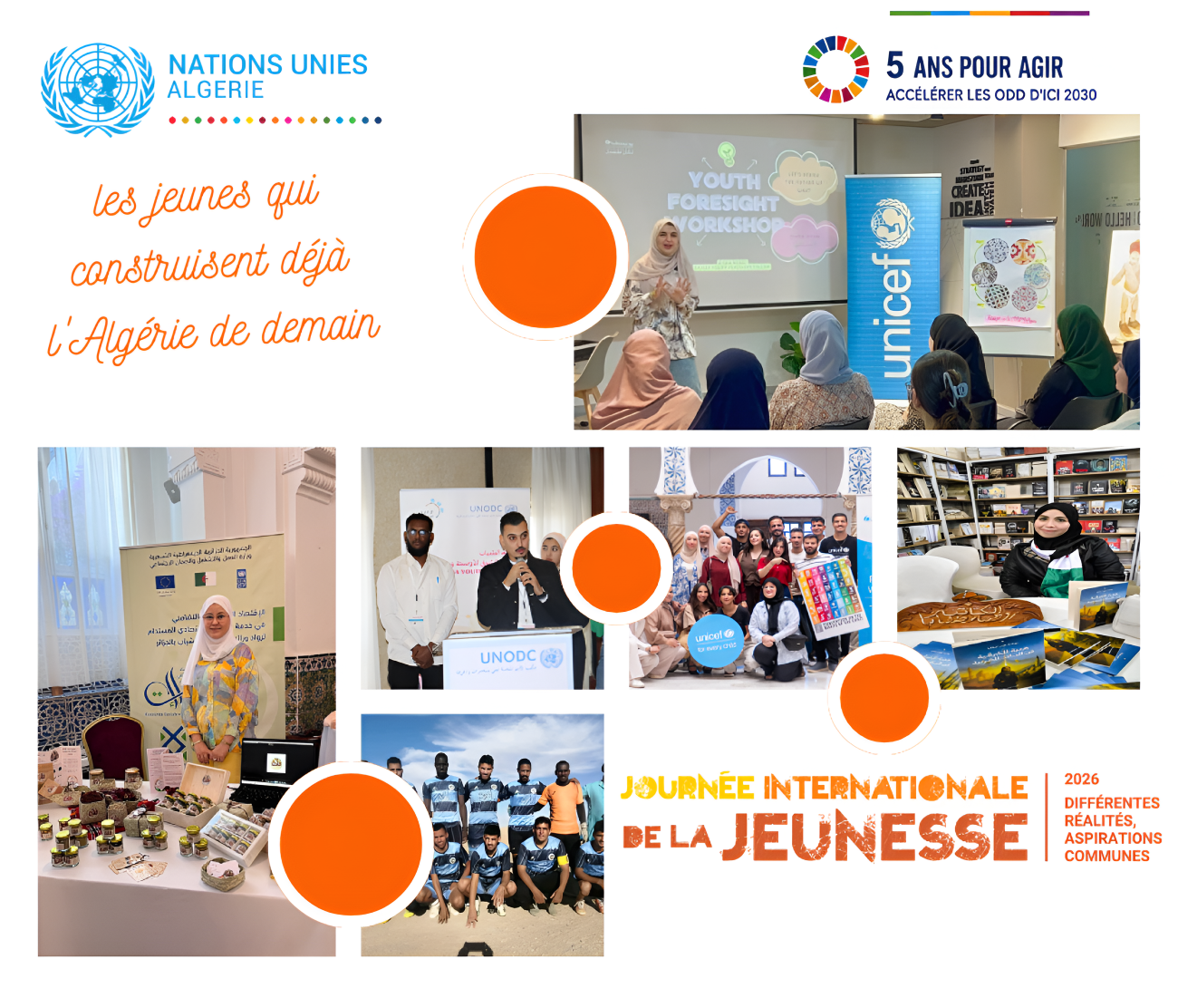 Image principale pour la Journée internationale de la jeunesse en Algérie.