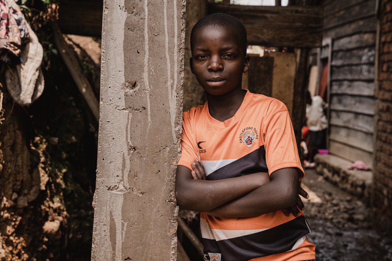 A boy in DR Congo.