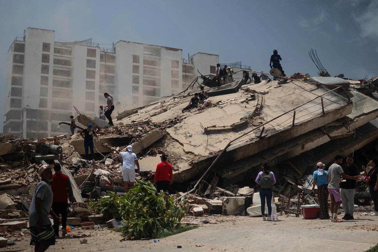 Destrucción tras un terremoto en Venezuela.
