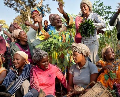 Un groupe de femmes agricultrices dans un pays africain.