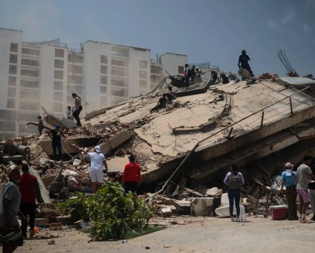 Destrucción tras un terremoto en Venezuela.
