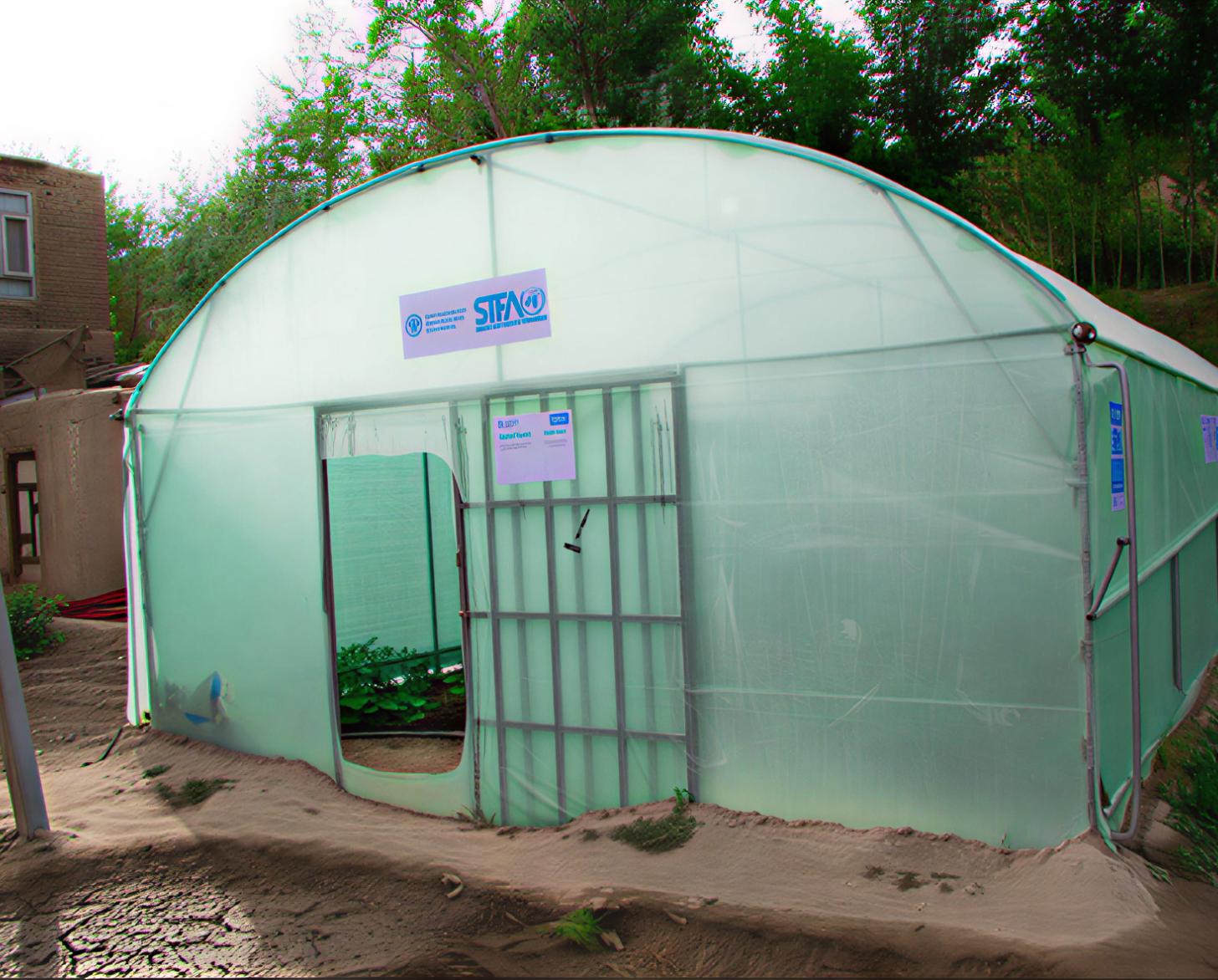 A micro greenhouse in Afghanistan.