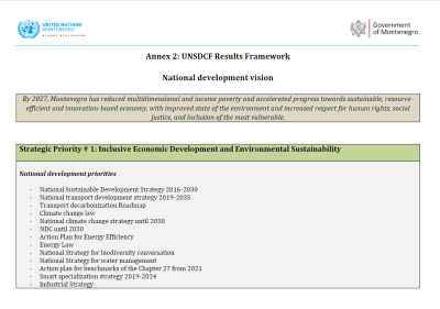 This document has a white background, and includes the logos of the UNCT and the Government to the top of the page.  It also includes the two multicoloured boxed with black text. 