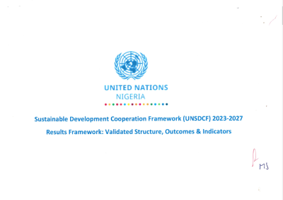 This is a white document with blue text and the UNCT logo. 