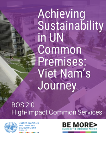 Cover picture with Viet Nam's Green One UN House logos of UNSDG and Efficiency Agenda