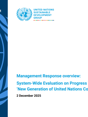 Management Response: System-Wide Evaluation on Progress Towards a ‘New Generation of United Nations Country Teams