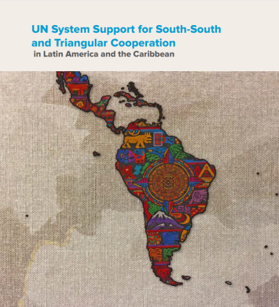 A report cover photo featuring an outline of South America.