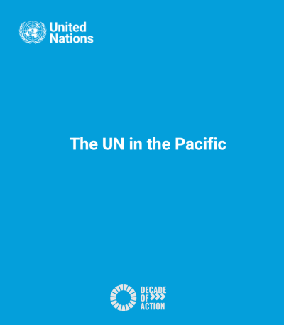 A cover page for a publication on the UN in the Pacific