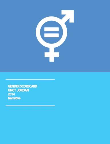 Portada del documento con un fondo en dos tonos de azul y el símbolo de igualdad de género en blanco.