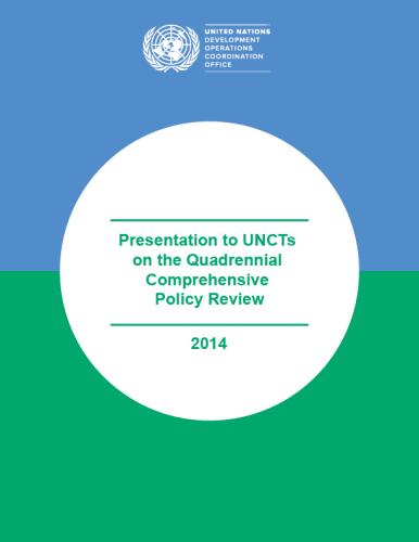 Portada del documento con un fondo azul y verde, y el título en inglés dentro de un círculo blanco.