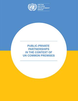 Portada del documento con un fondo azul y amarillo, y el título en inglés dentro de un círculo blanco.